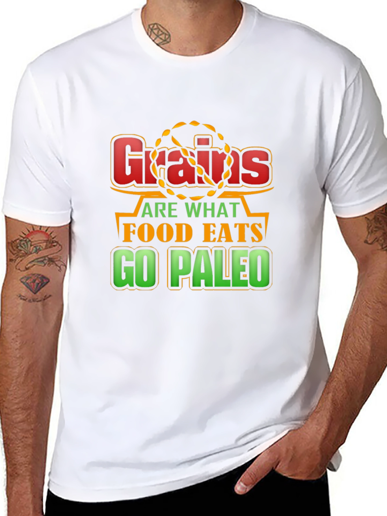 Camiseta Negra Grains are what food eats