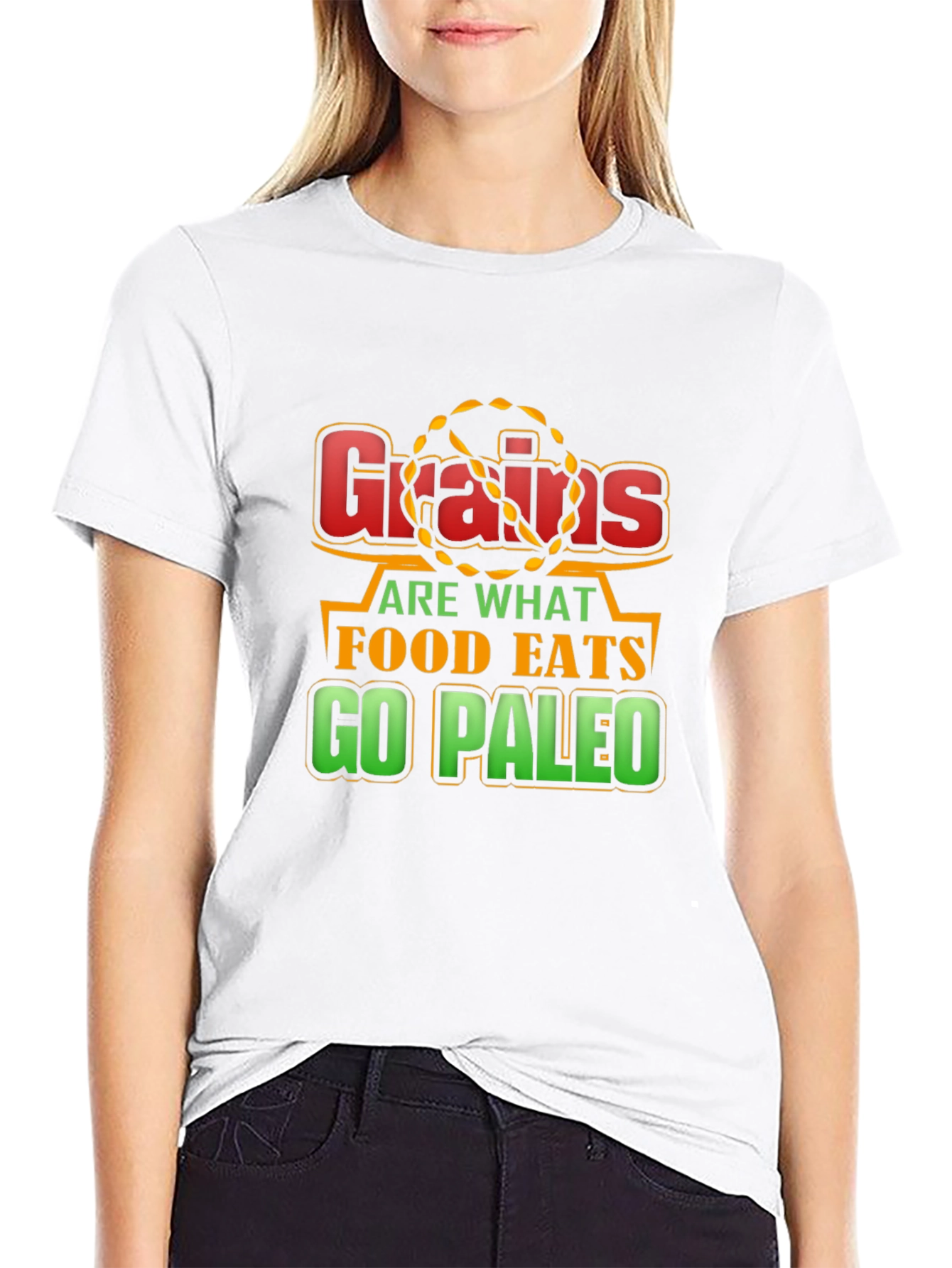 Camiseta Negra Grains are what food eats