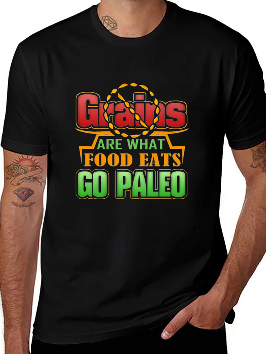 Camiseta Negra Grains are what food eats