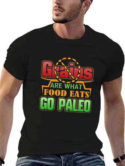 Camiseta Negra Grains are what food eats