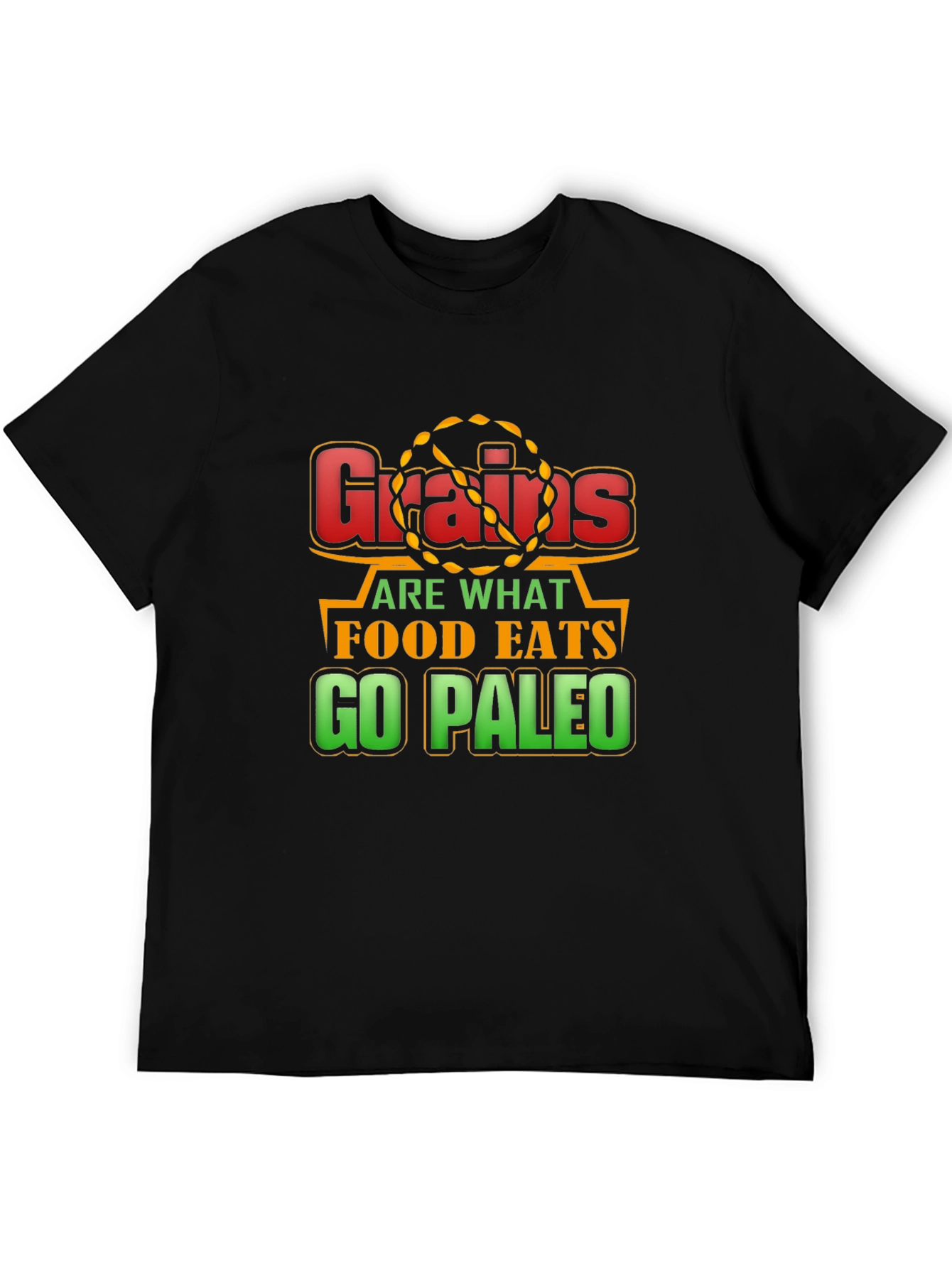 Camiseta Negra Grains are what food eats