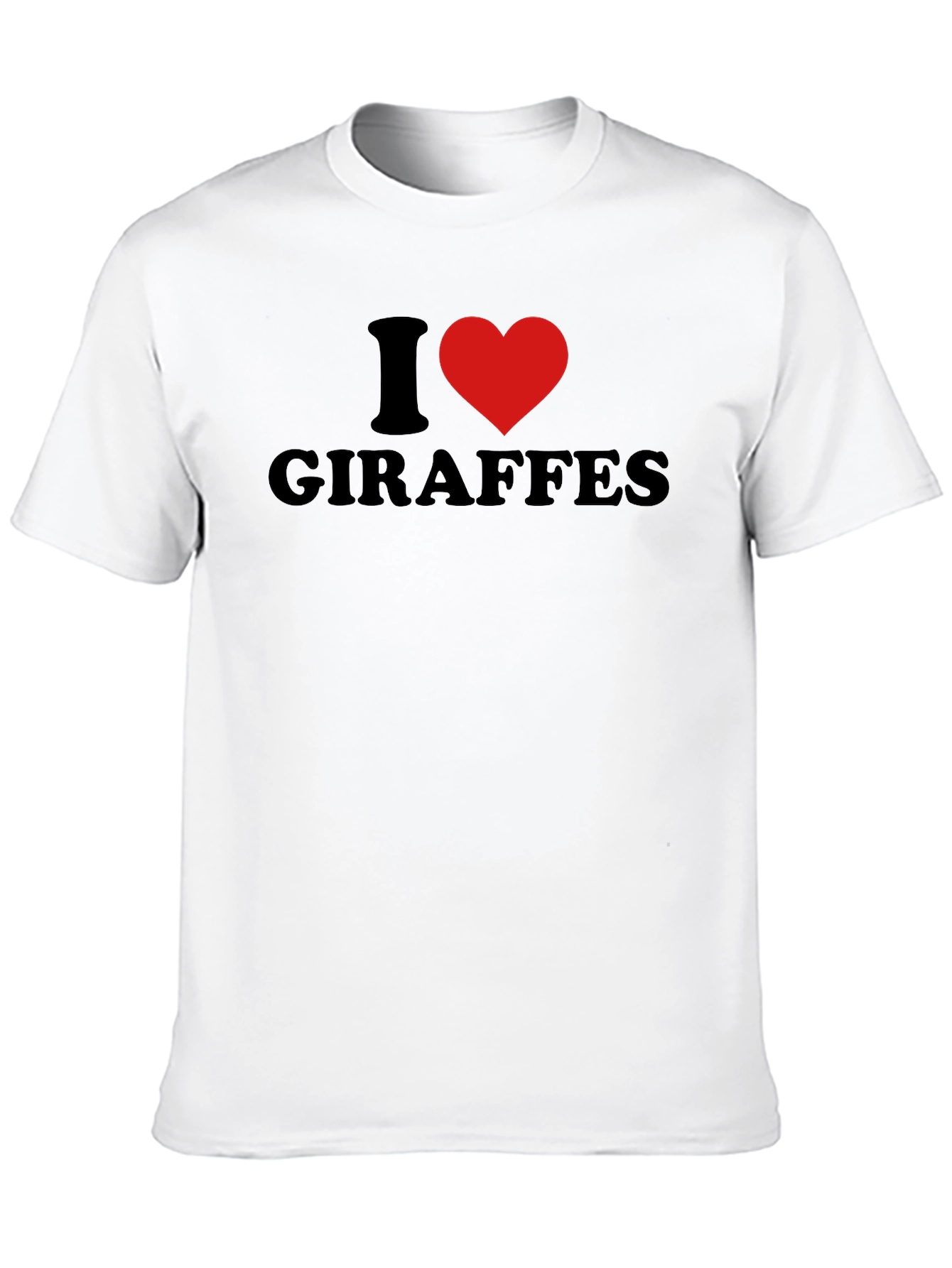 Camiseta Negra Amo a las Jirafas para Hombre