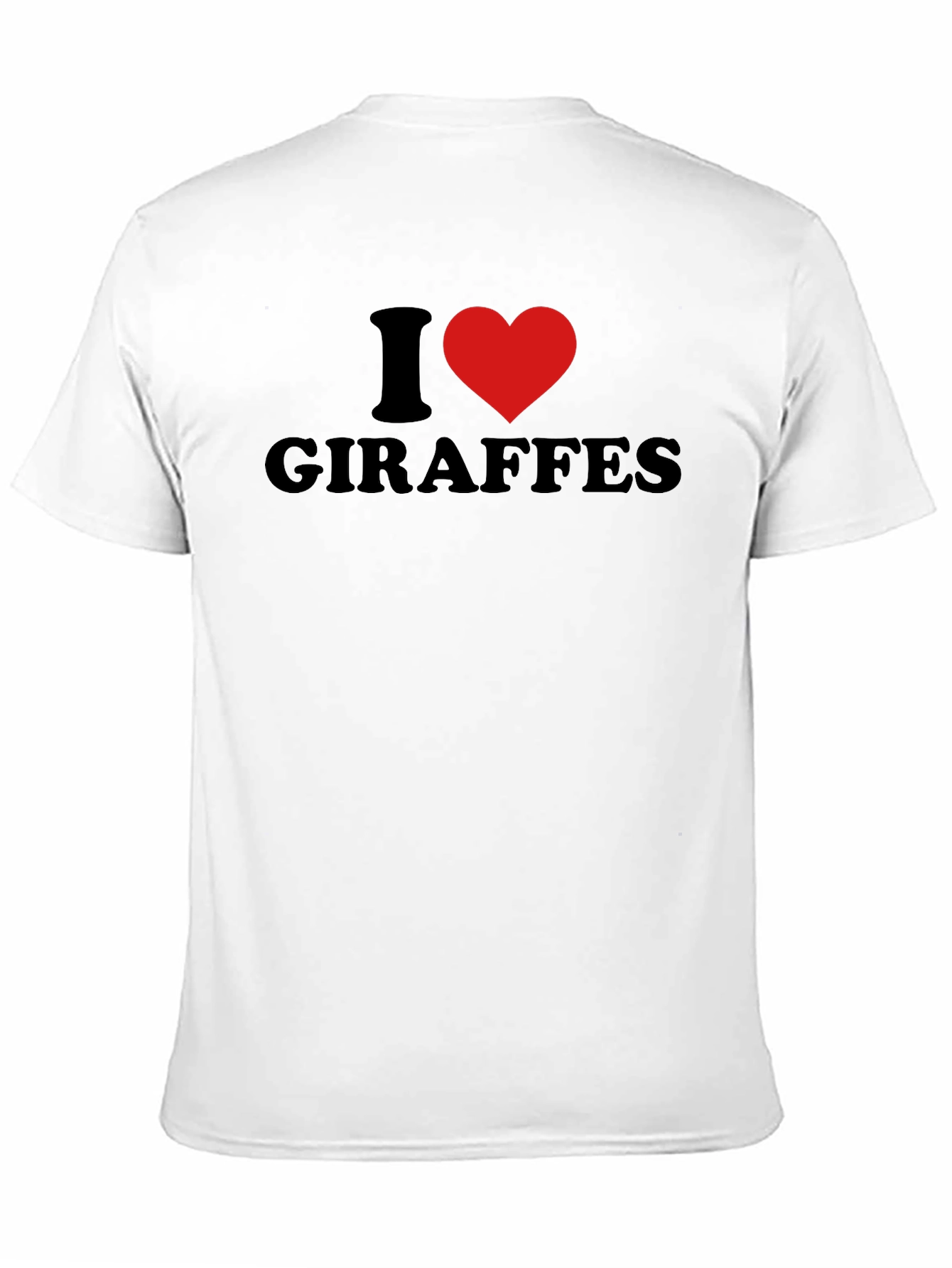 Camiseta Negra Amo a las Jirafas para Hombre