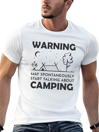 Camiseta Negra Humorística de Camping