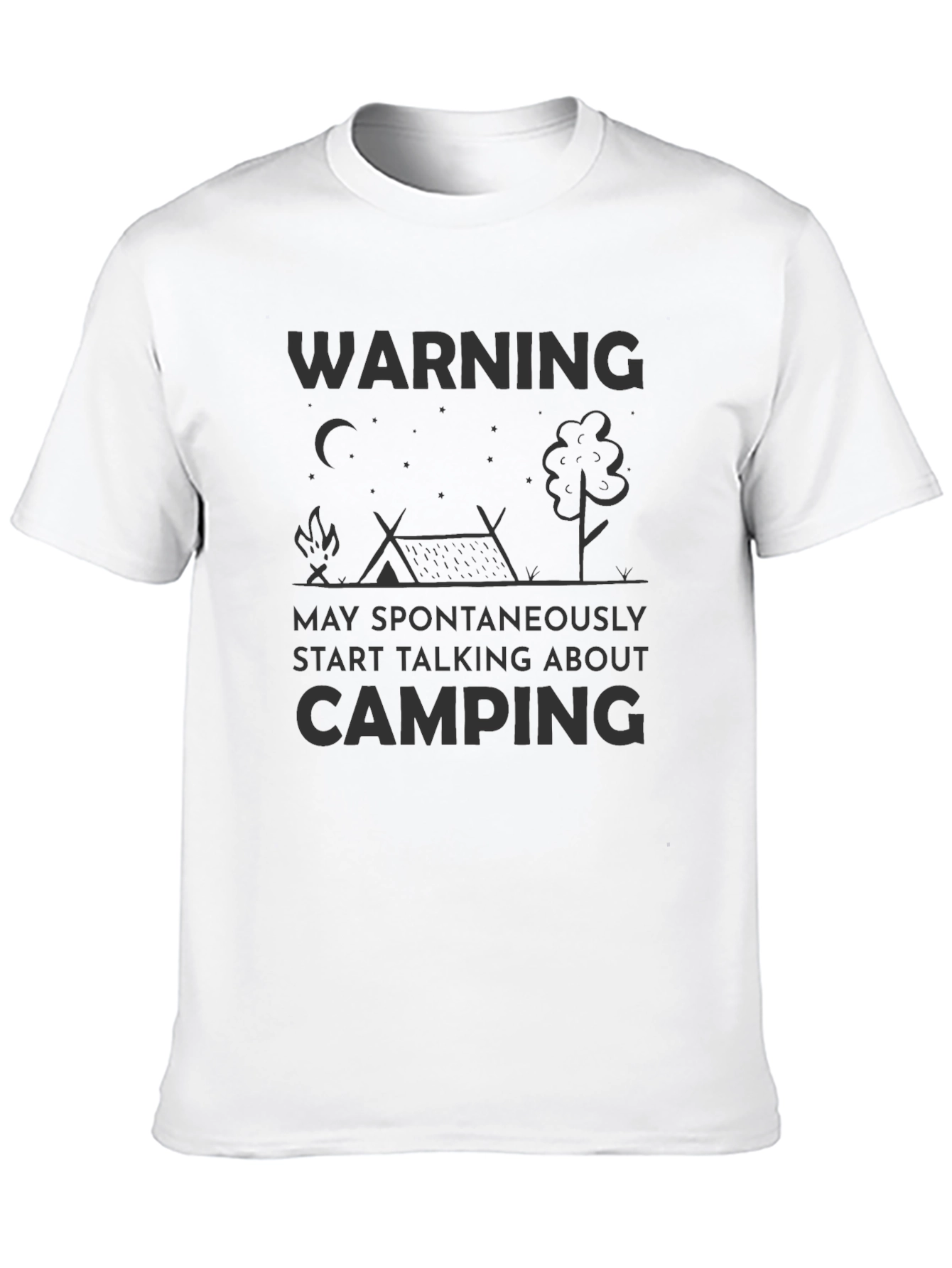 Camiseta Negra Humorística de Camping