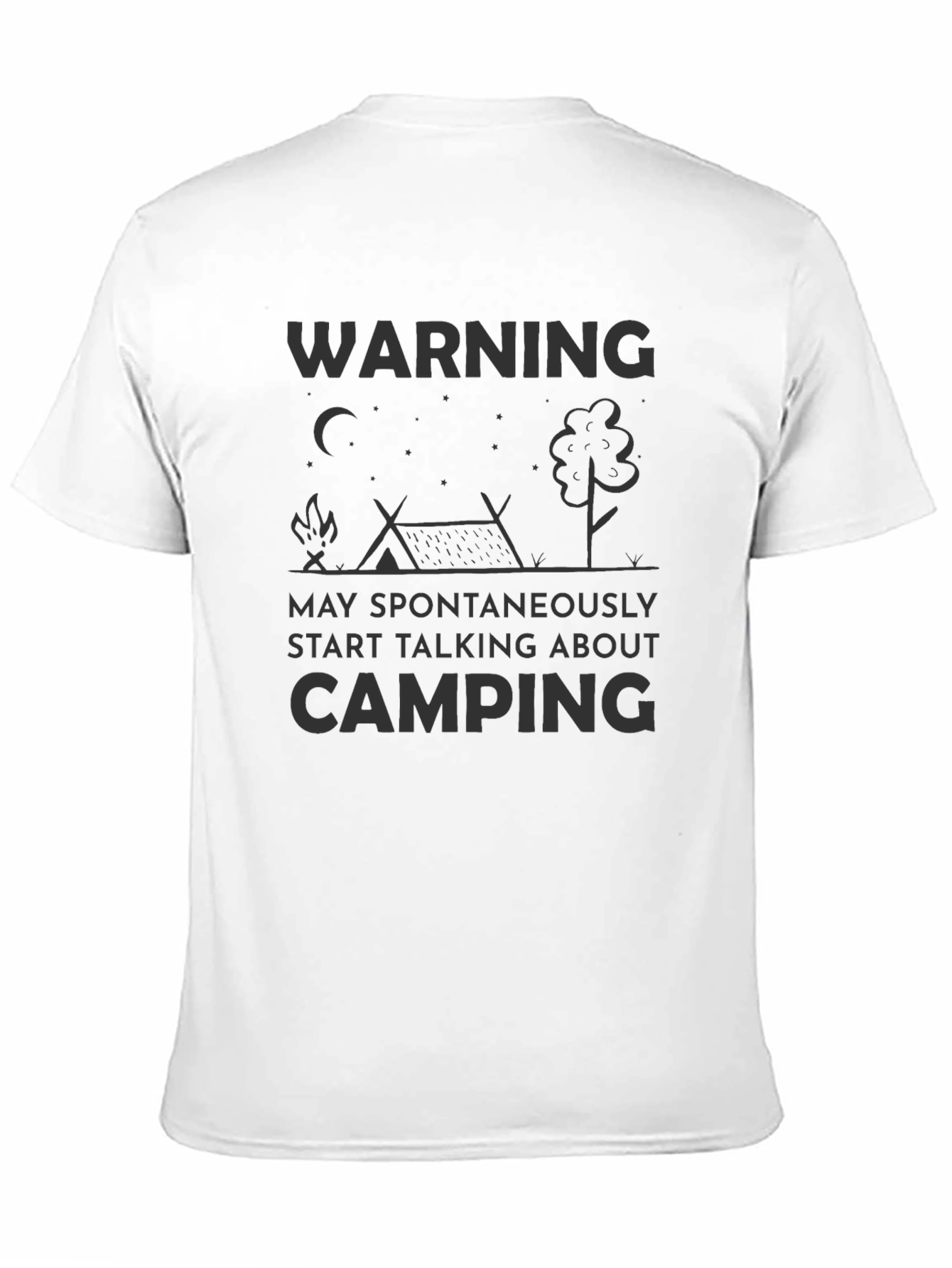 Camiseta Negra Humorística de Camping