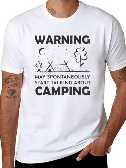 Camiseta Negra Humorística de Camping