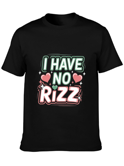 Camiseta Negra I Have No Rizz Divertida