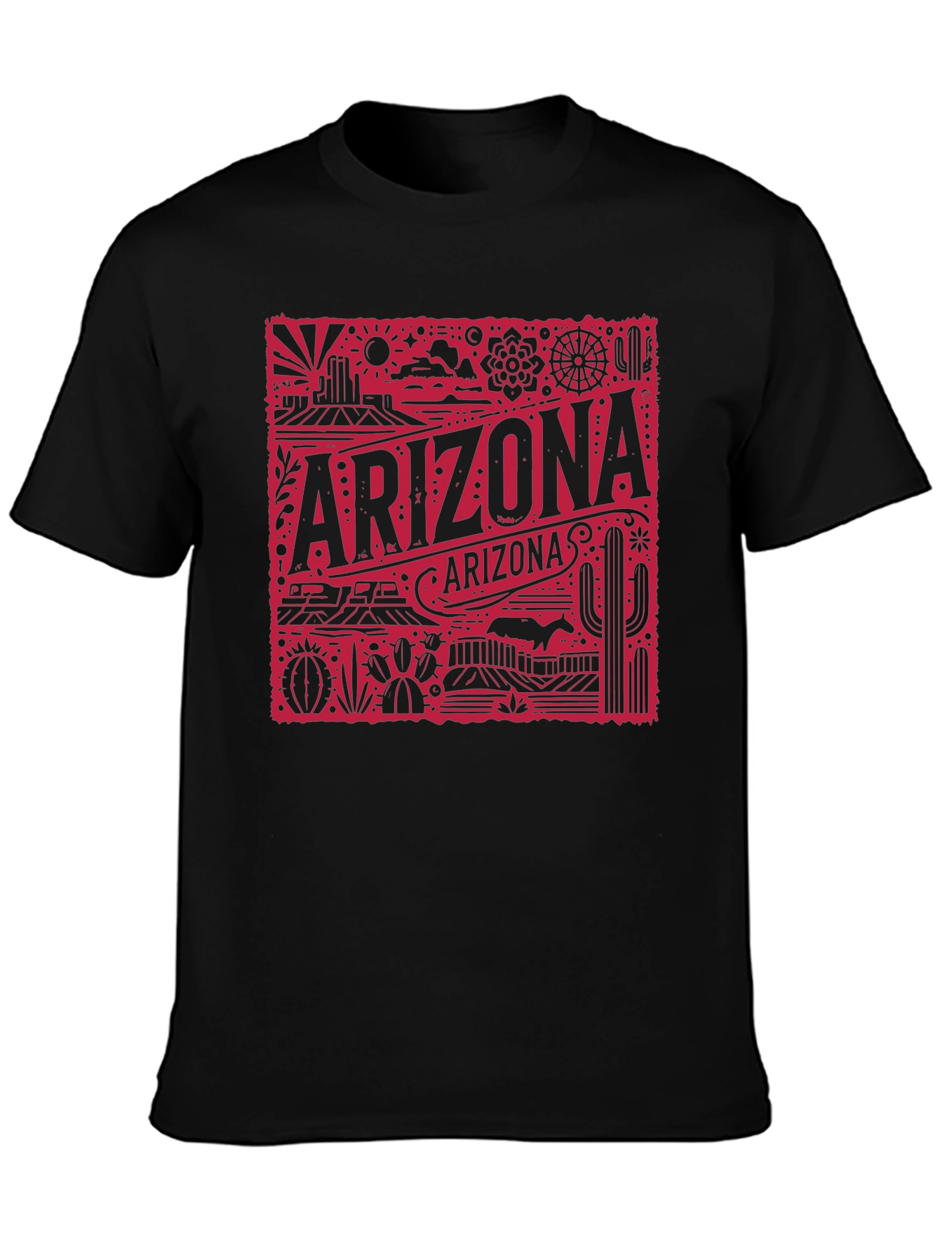 Camiseta Negra Arizona Retro