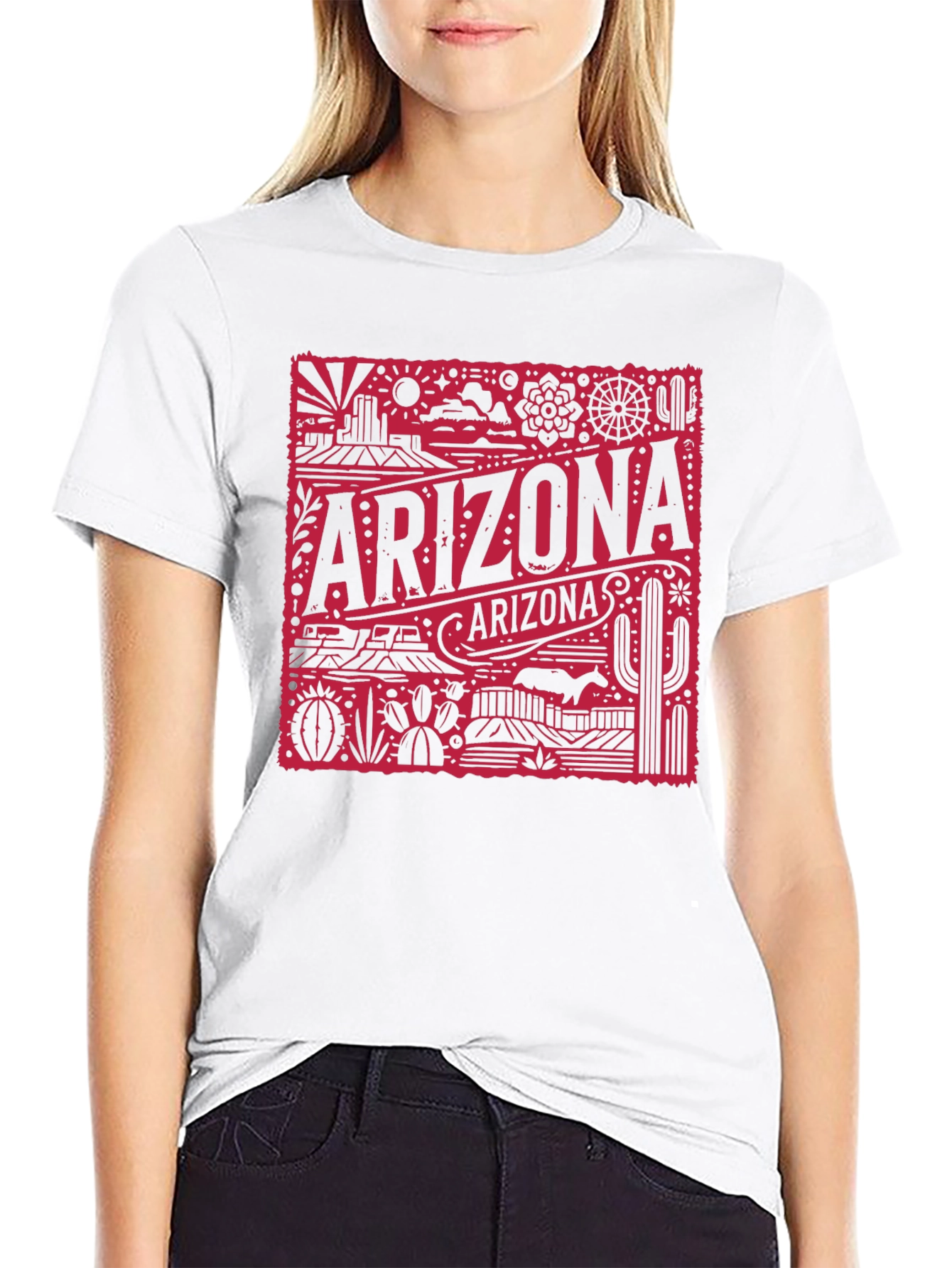 Camiseta Negra Arizona Retro