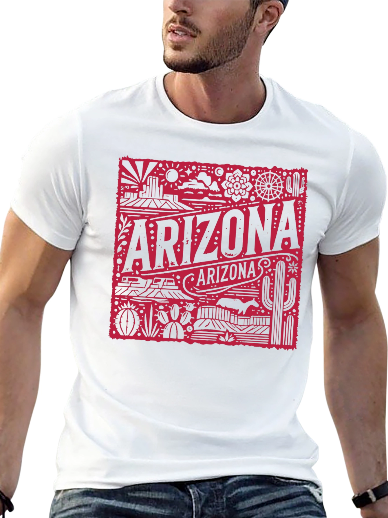 Camiseta Negra Arizona Retro