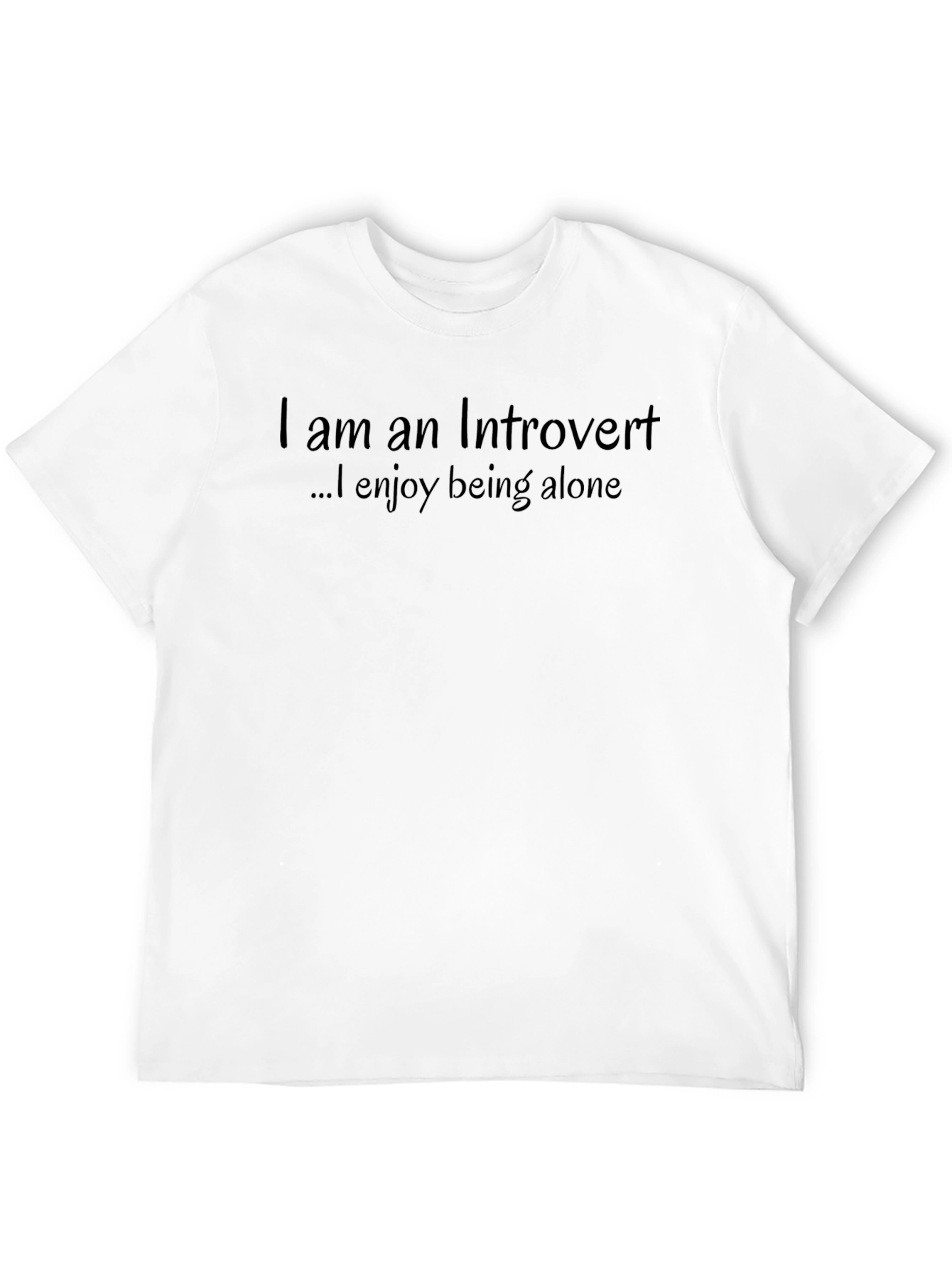 Camiseta Negra Soy Introvertido Disfruto Solo