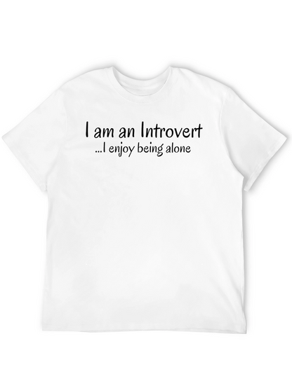 Camiseta Negra Soy Introvertido Disfruto Solo