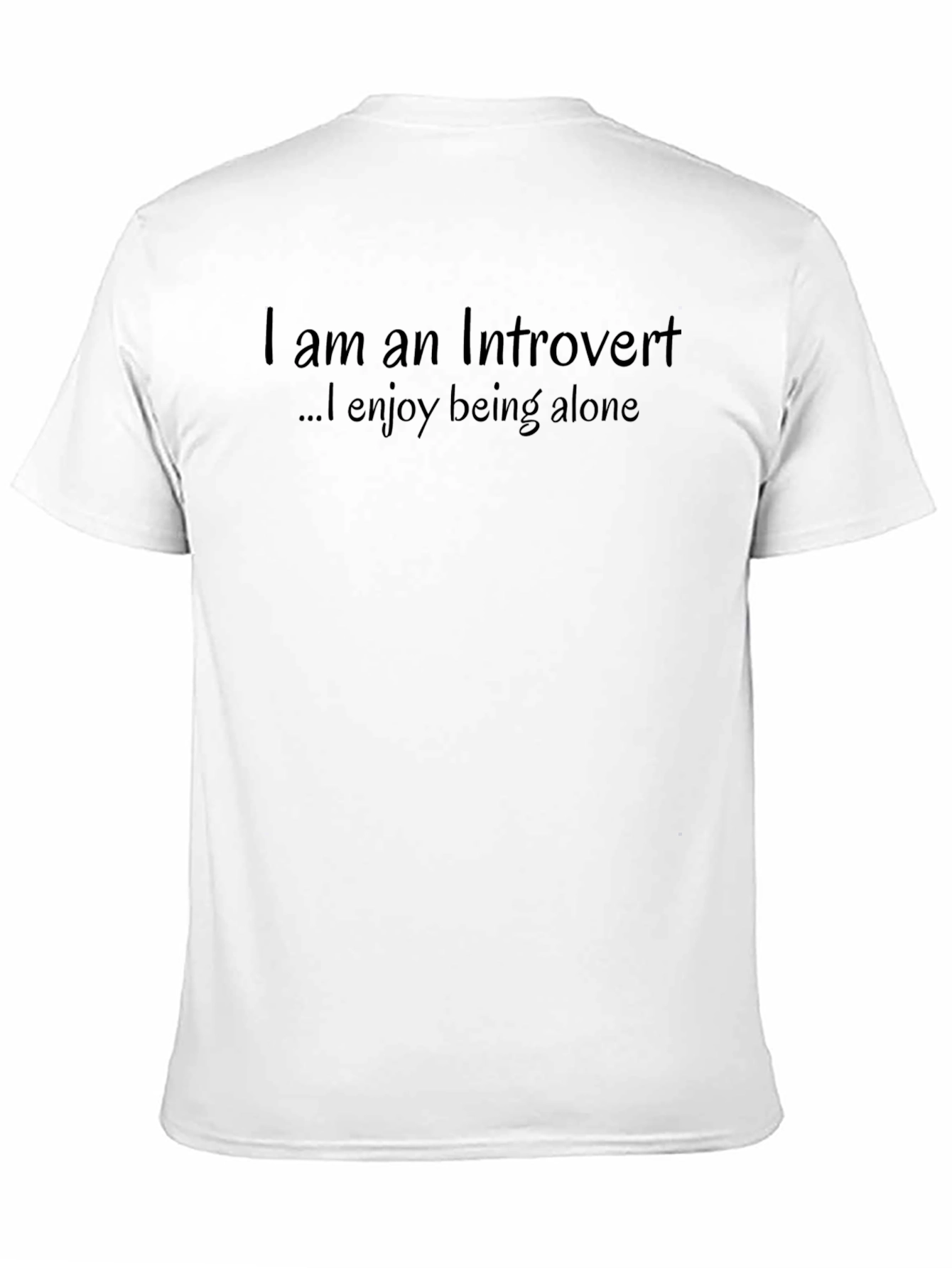 Camiseta Negra Soy Introvertido Disfruto Solo