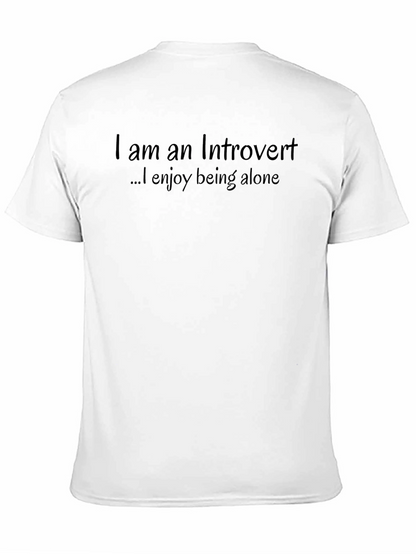 Camiseta Negra Soy Introvertido Disfruto Solo