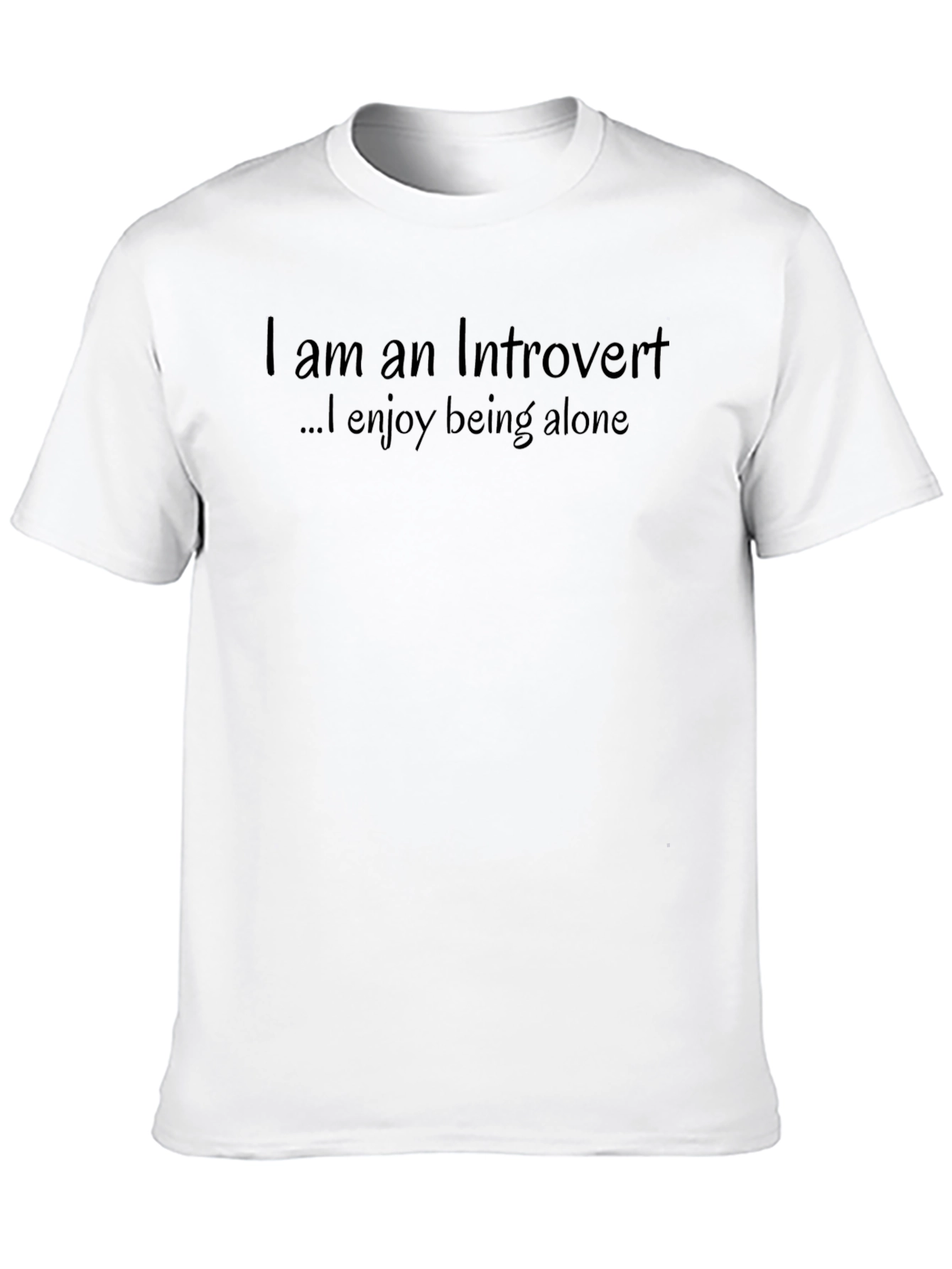 Camiseta Negra Soy Introvertido Disfruto Solo