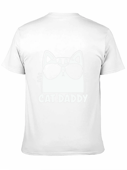 Camiseta Negra Cat Daddy Diseño Gato con Gafas