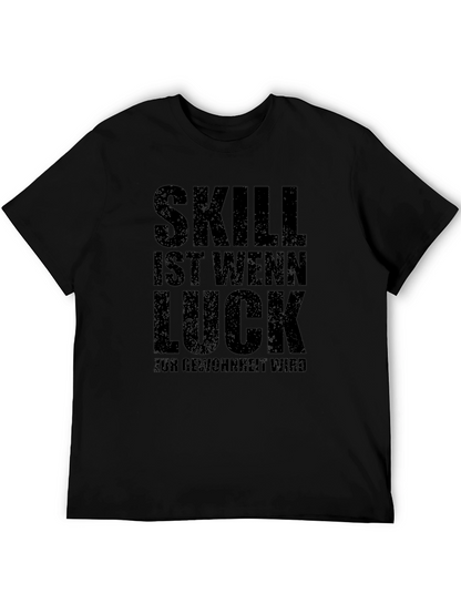 Camiseta Negra Skill Luck para Hombre
