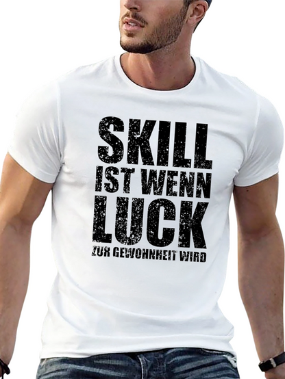 Camiseta Negra Skill Luck para Hombre