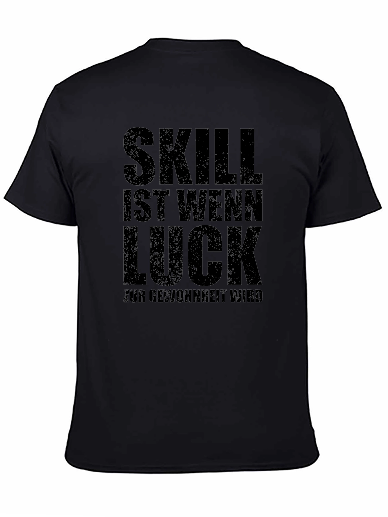 Camiseta Negra Skill Luck para Hombre