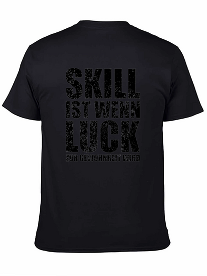 Camiseta Negra Skill Luck para Hombre