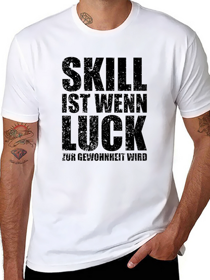 Camiseta Negra Skill Luck para Hombre