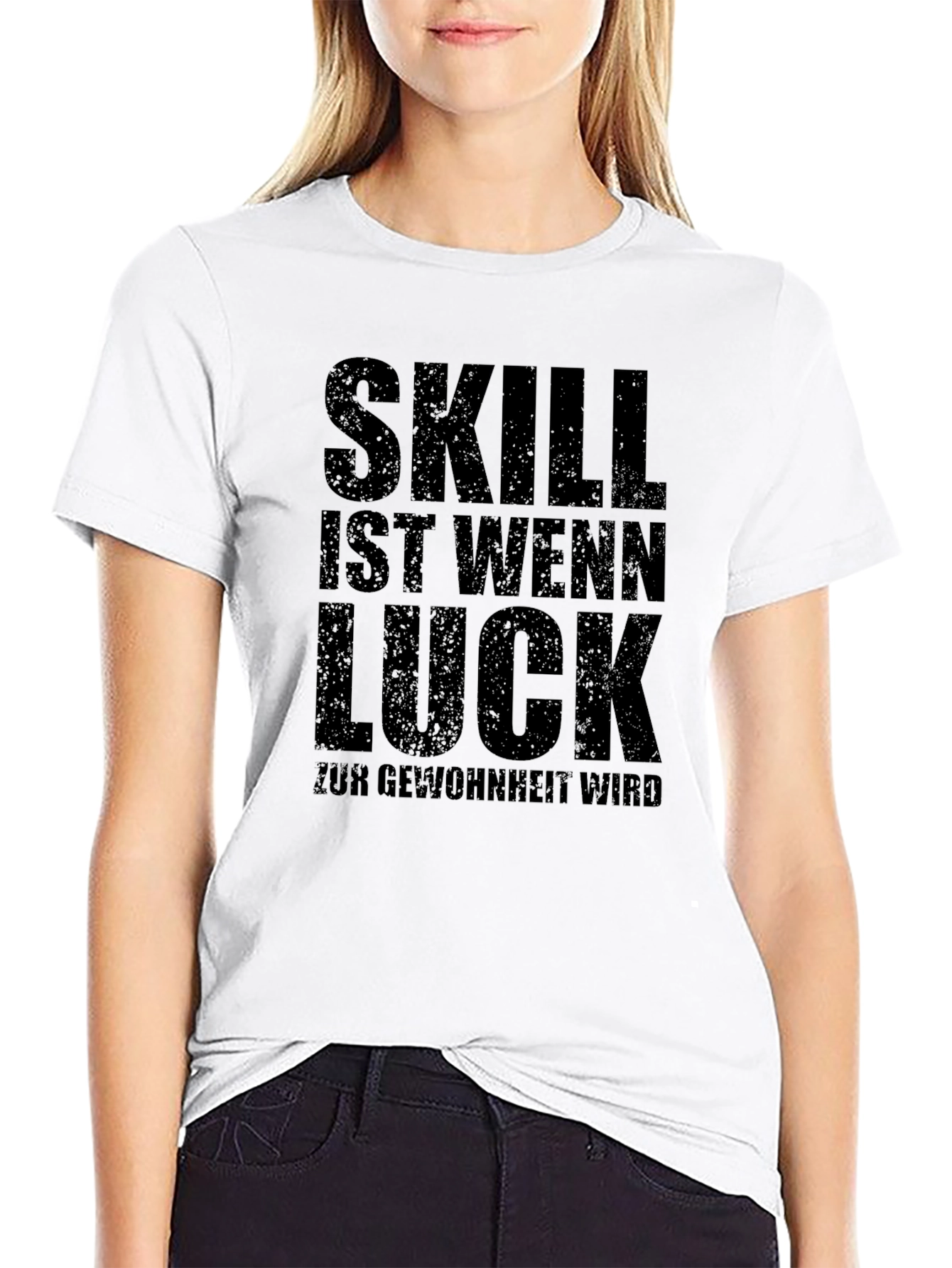 Camiseta Negra Skill Luck para Hombre