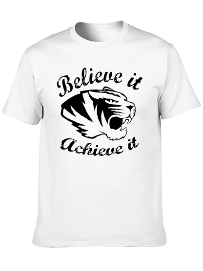 Camiseta Negra Motivacional Tigre - Cree y Logra