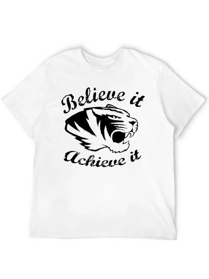 Camiseta Negra Motivacional Tigre - Cree y Logra
