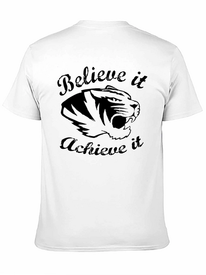 Camiseta Negra Motivacional Tigre - Cree y Logra