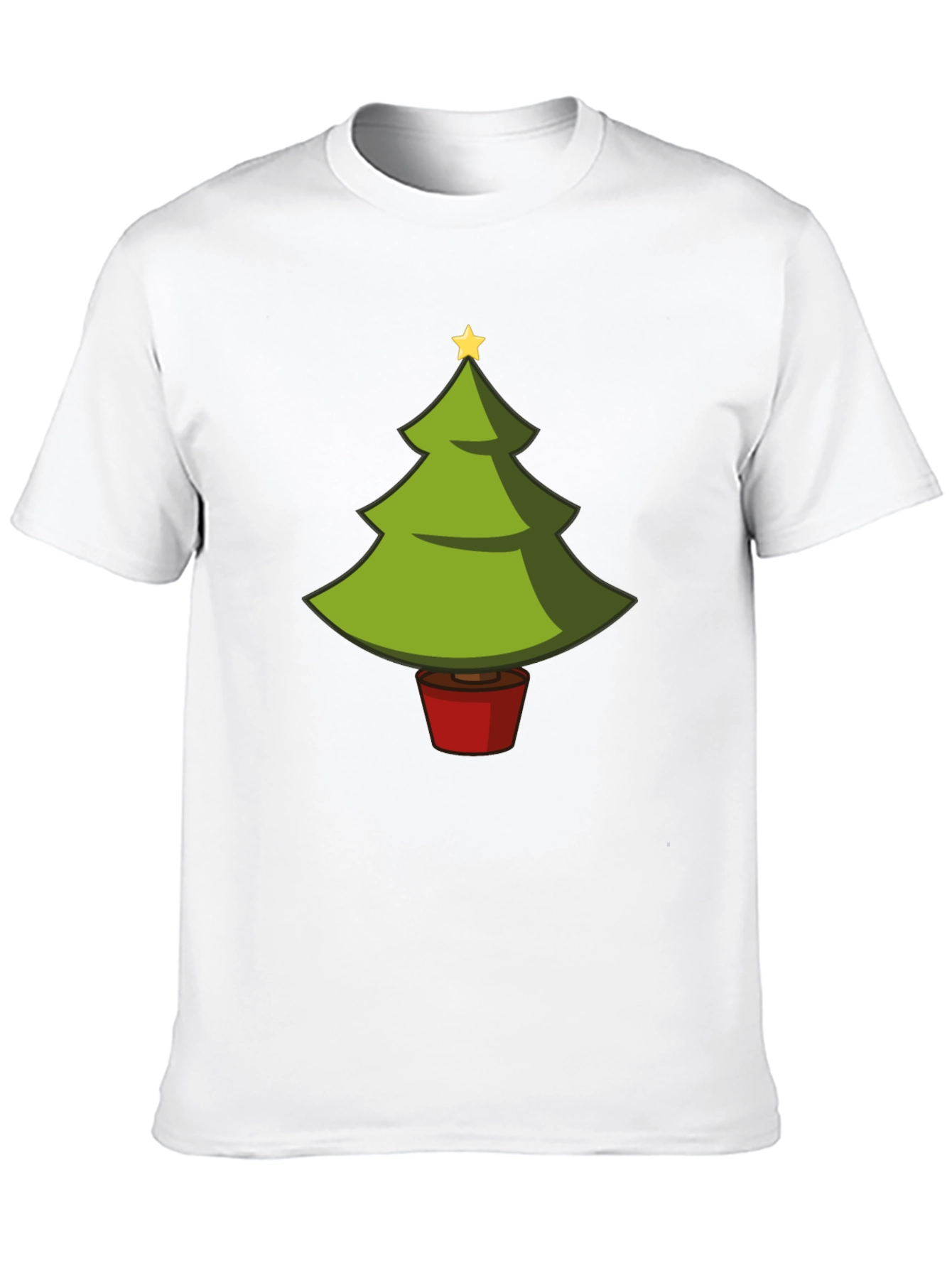 Camiseta Negra con Árbol de Navidad Divertido