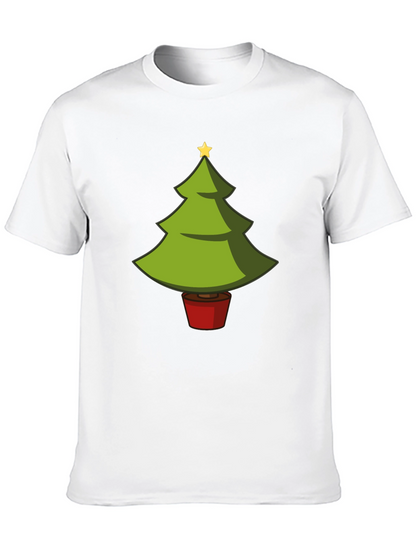 Camiseta Negra con Árbol de Navidad Divertido