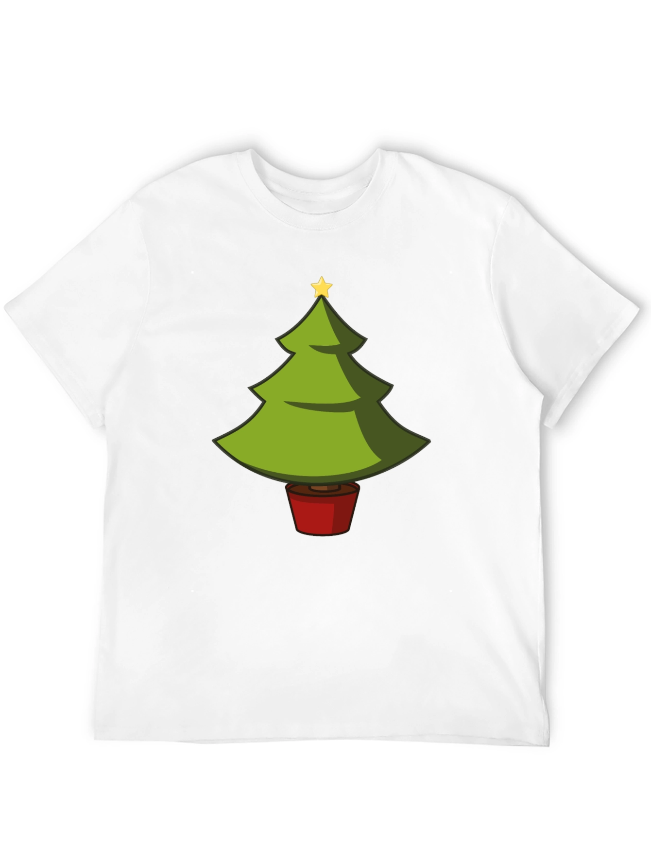 Camiseta Negra con Árbol de Navidad Divertido