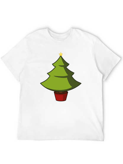 Camiseta Negra con Árbol de Navidad Divertido