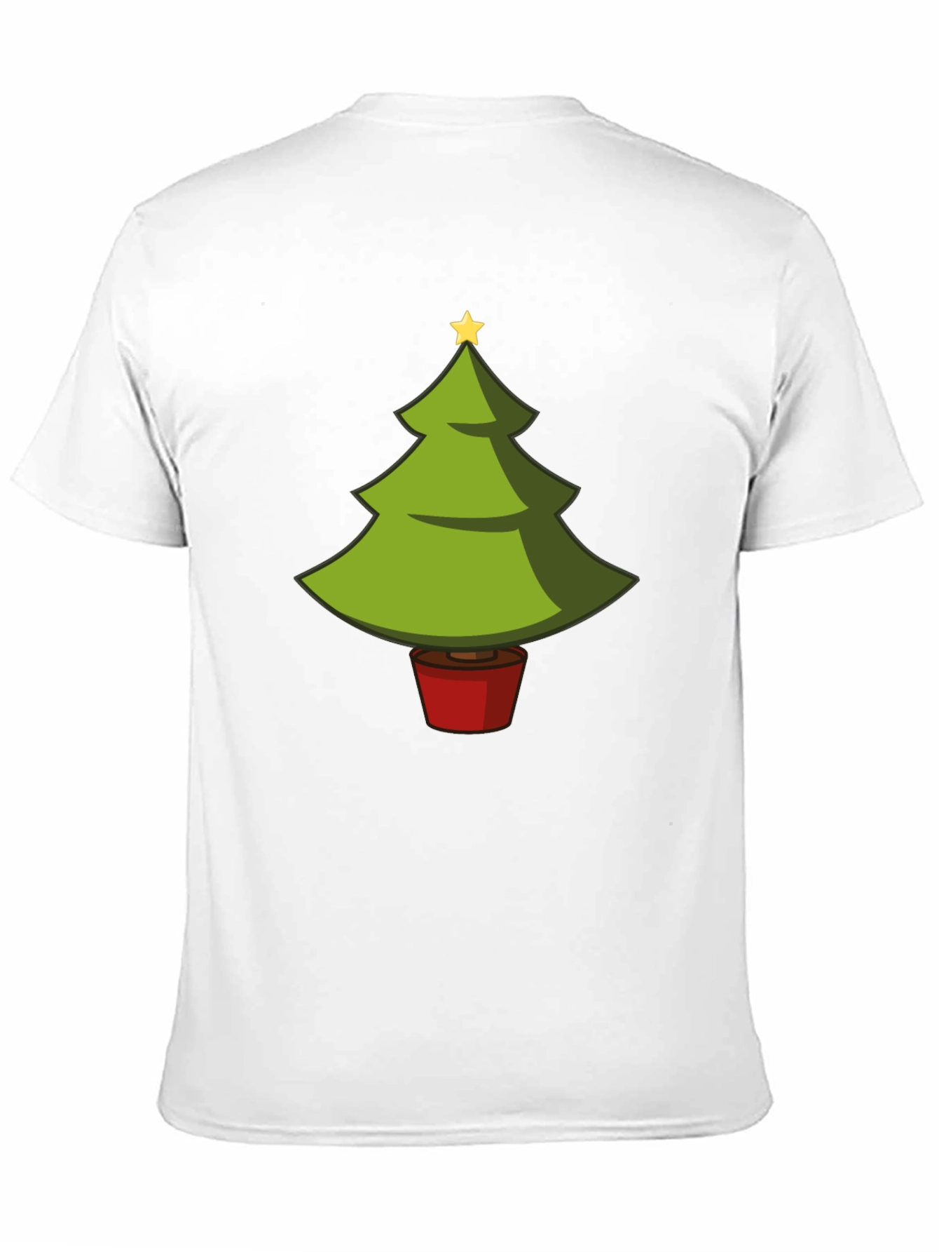 Camiseta Negra con Árbol de Navidad Divertido