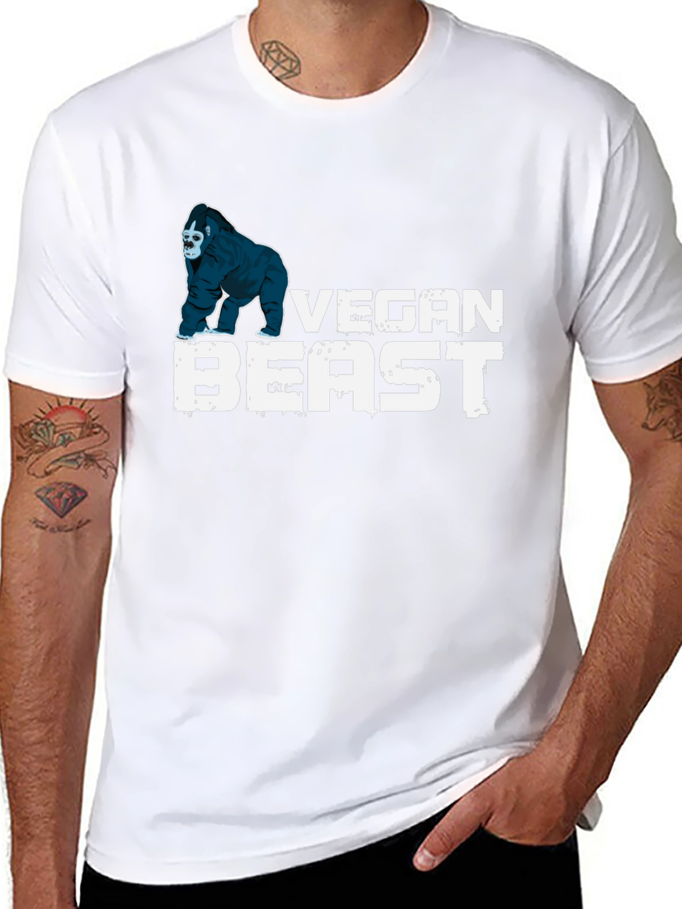 Camiseta Negra Vegan Beast