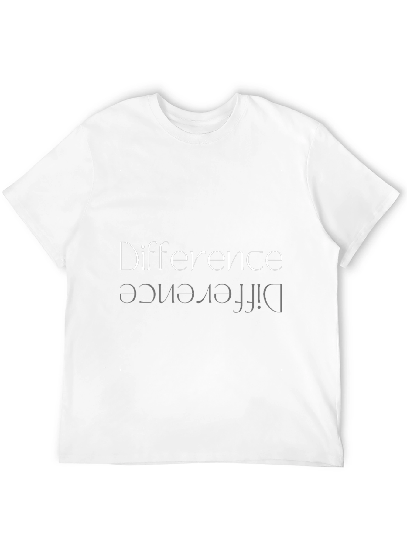 Camiseta Negra Hombre: Diferencia Reflejada