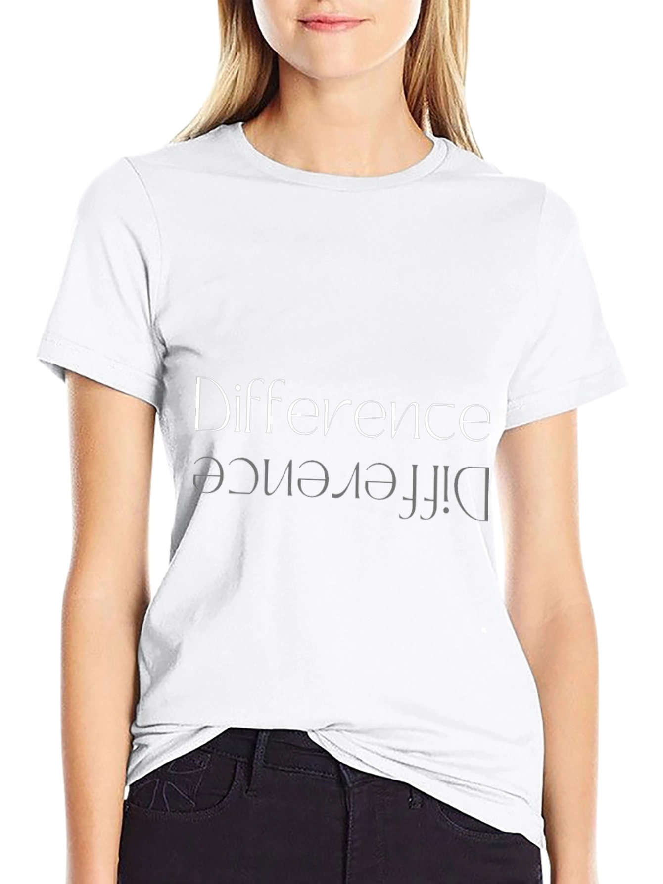 Camiseta Negra Hombre: Diferencia Reflejada