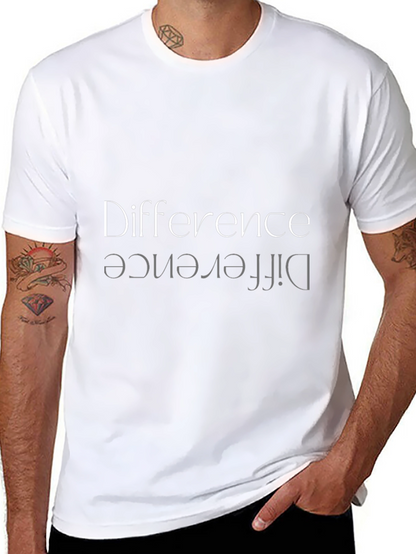 Camiseta Negra Hombre: Diferencia Reflejada