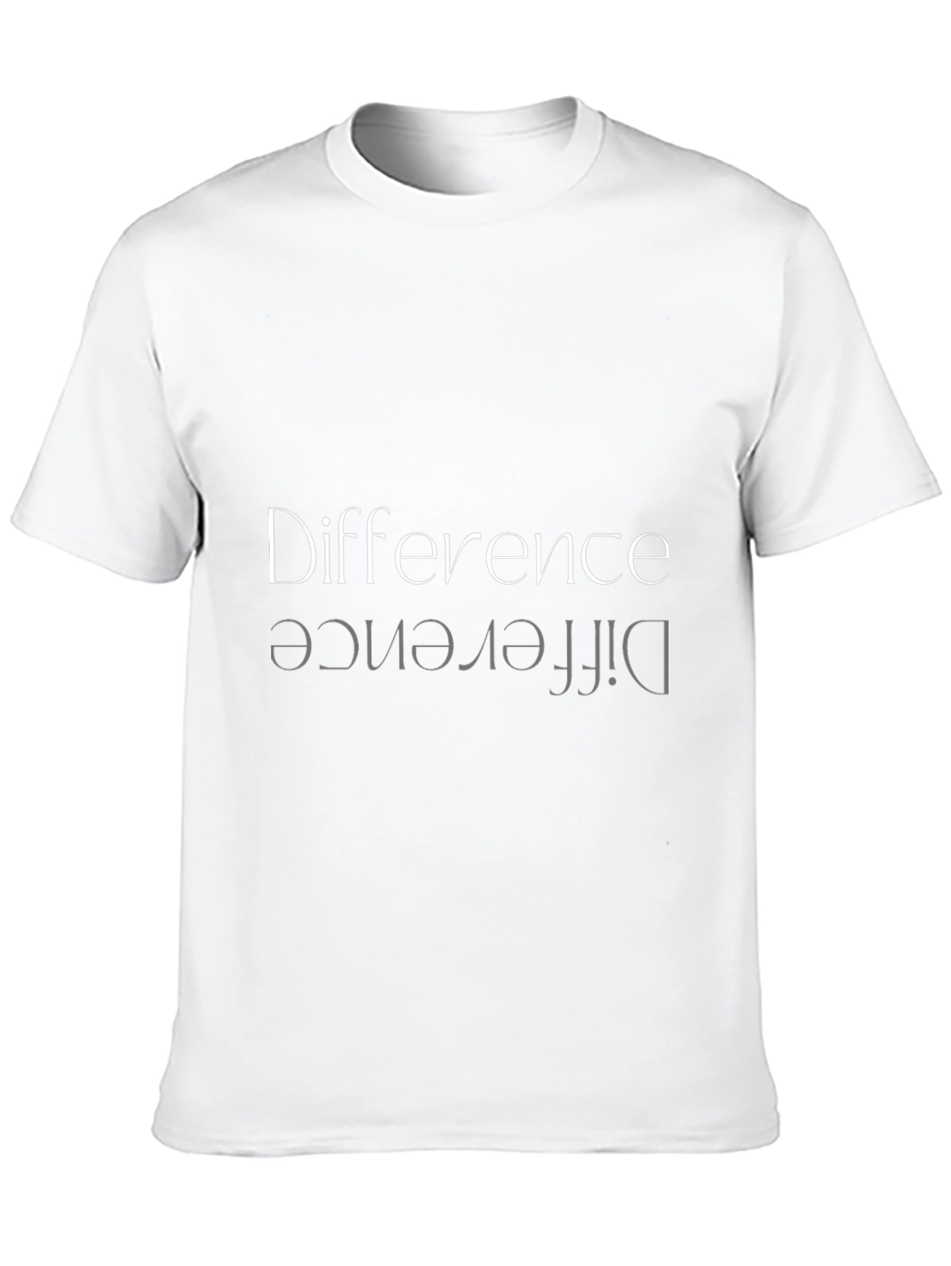 Camiseta Negra Hombre: Diferencia Reflejada