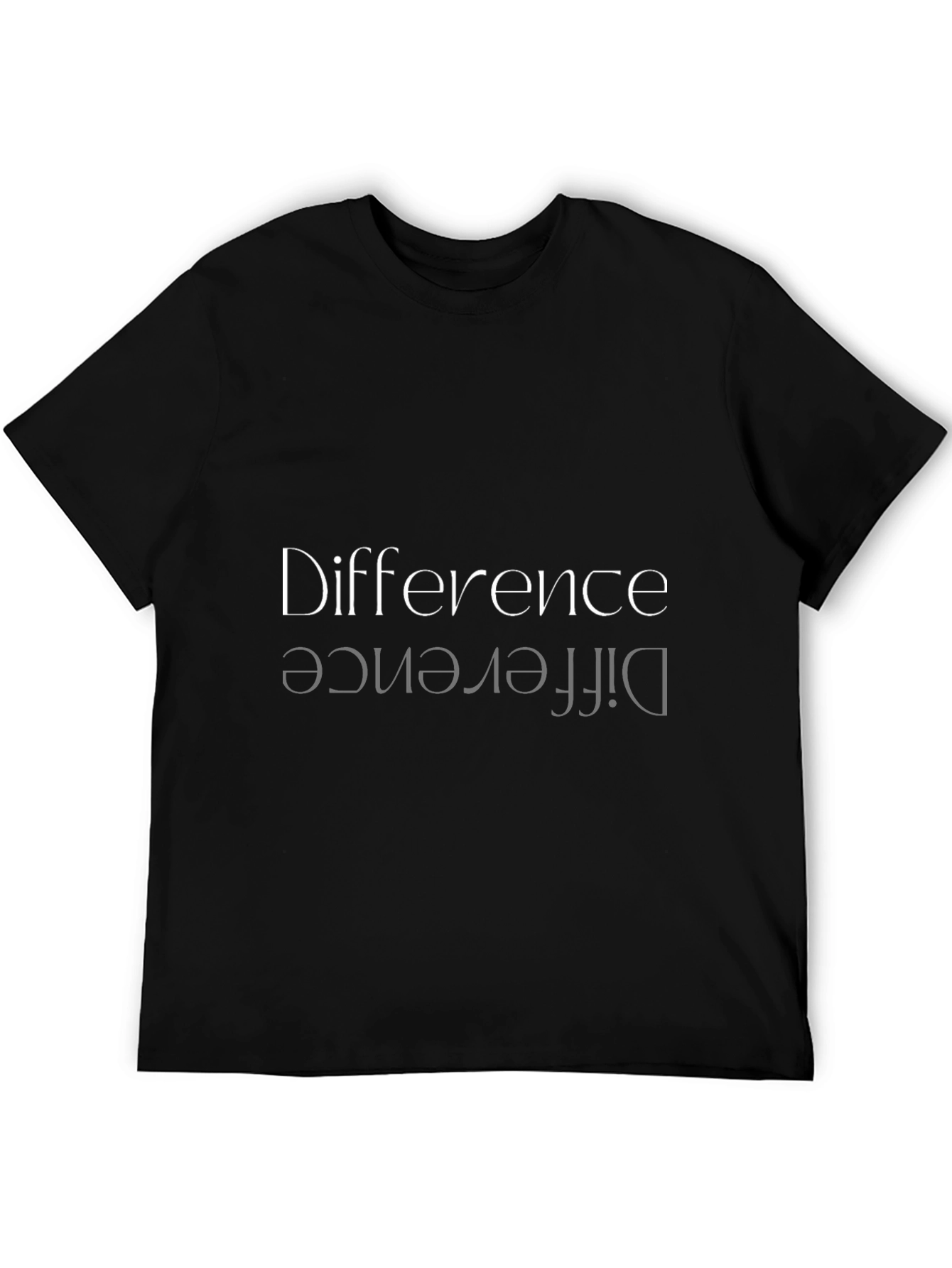 Camiseta Negra Hombre: Diferencia Reflejada