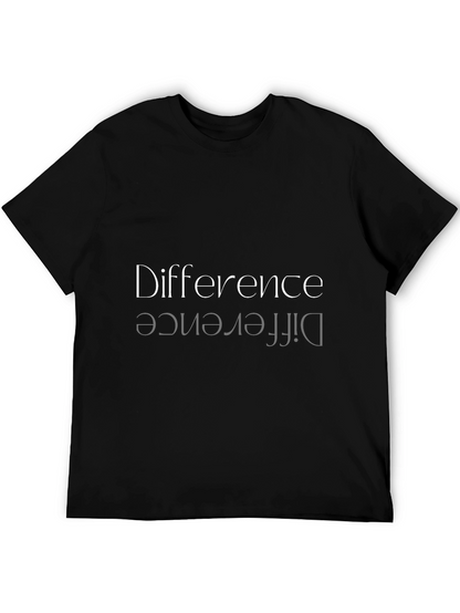 Camiseta Negra Hombre: Diferencia Reflejada