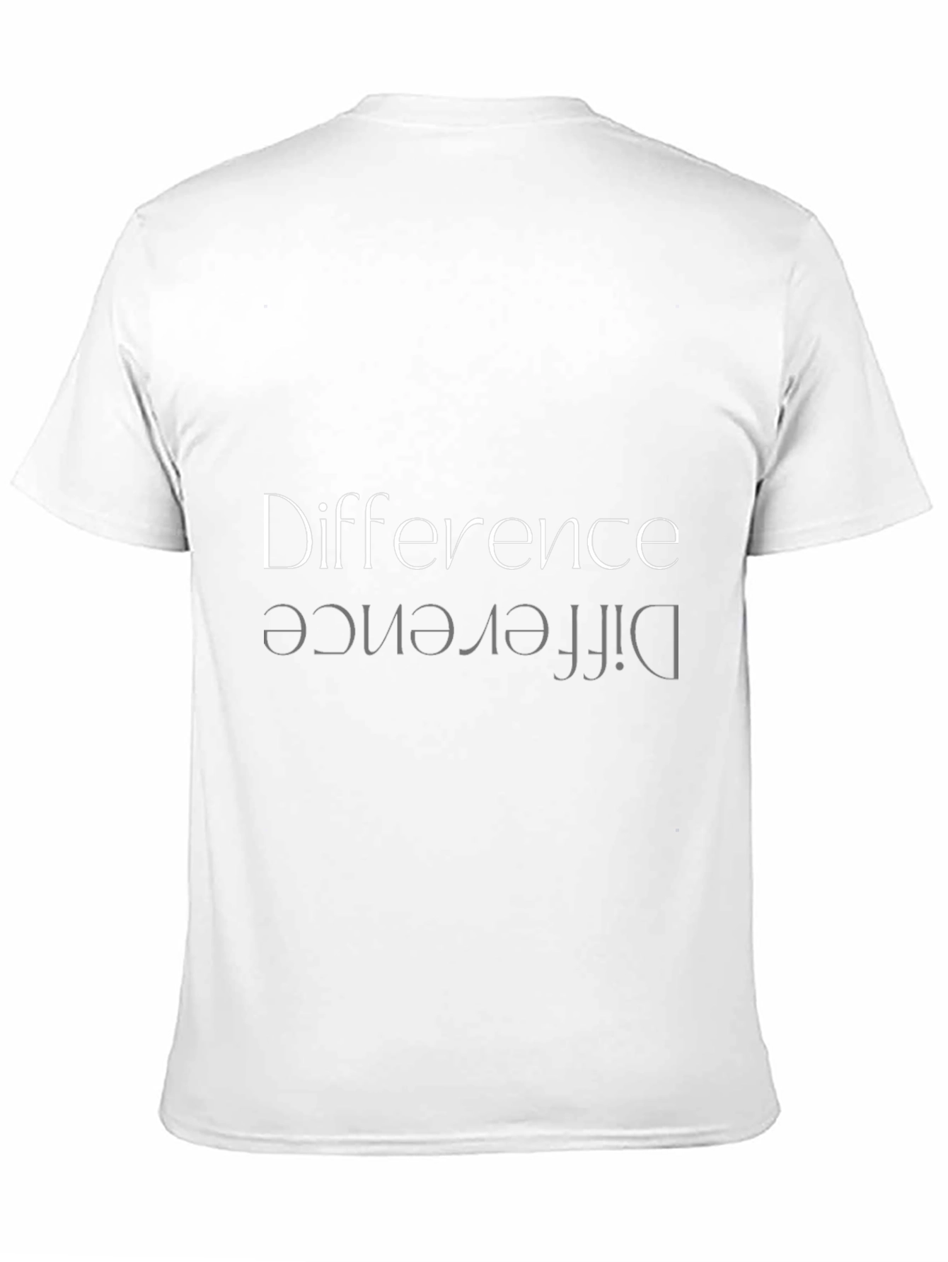 Camiseta Negra Hombre: Diferencia Reflejada