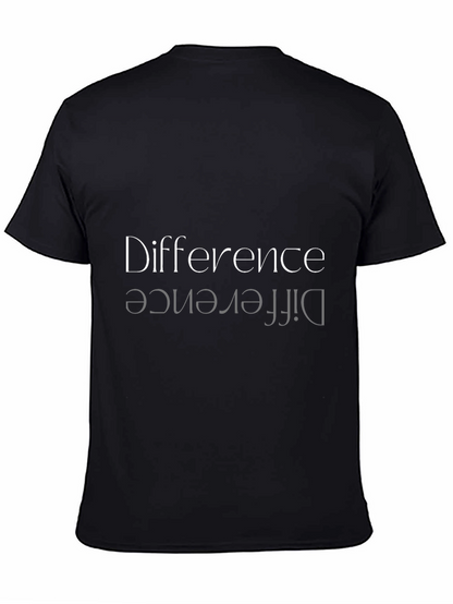 Camiseta Negra Hombre: Diferencia Reflejada
