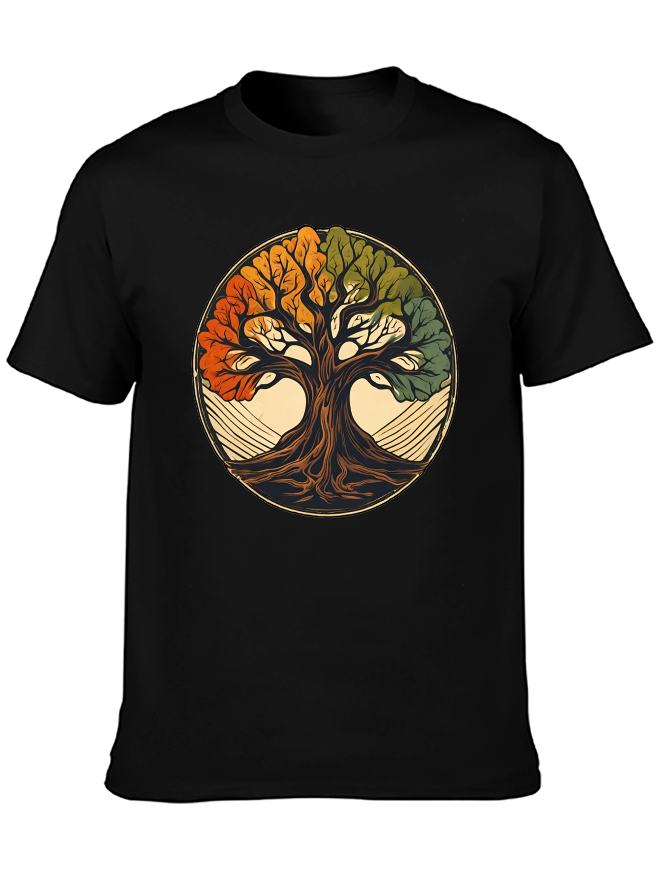 Camiseta Negra Árbol de la Vida