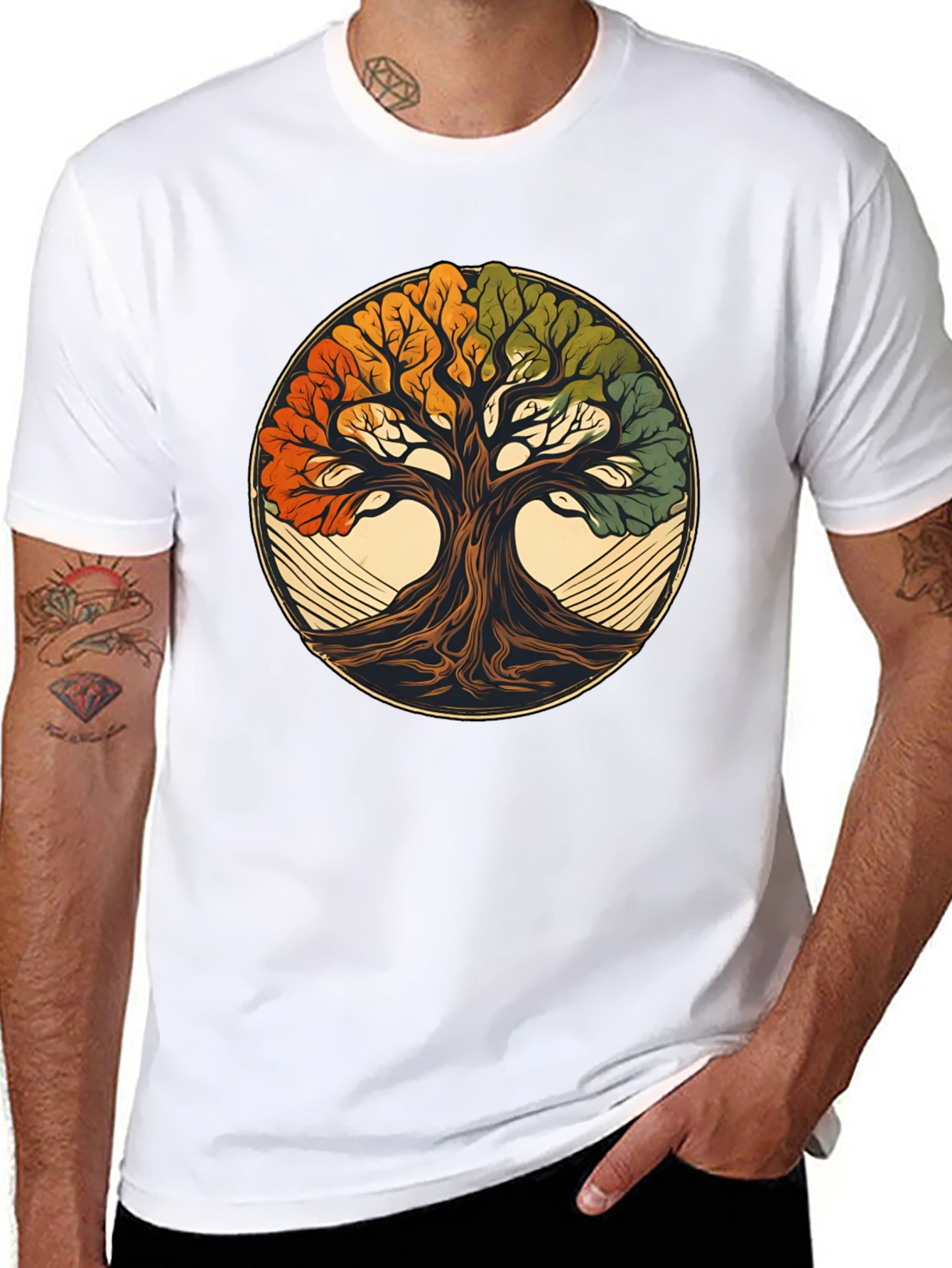 Camiseta Negra Árbol de la Vida