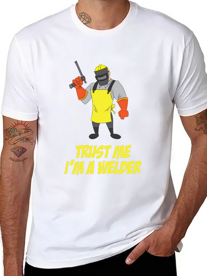 Camiseta Negra: Confía en Mí Soy Soldador