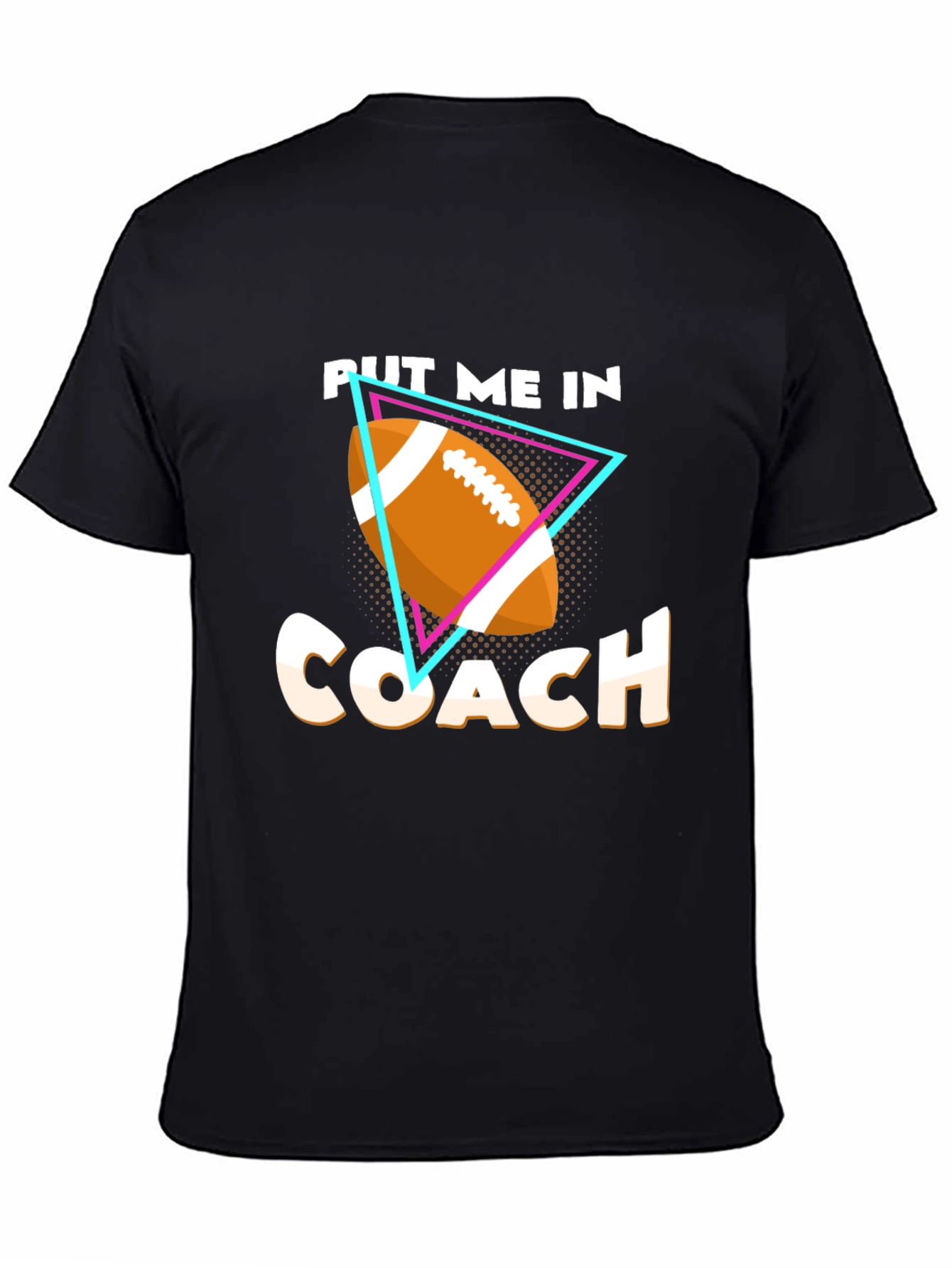 Camiseta Negra ¡Ponme Entrenador! Fútbol Americano