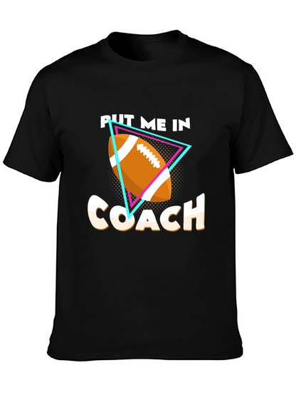 Camiseta Negra ¡Ponme Entrenador! Fútbol Americano