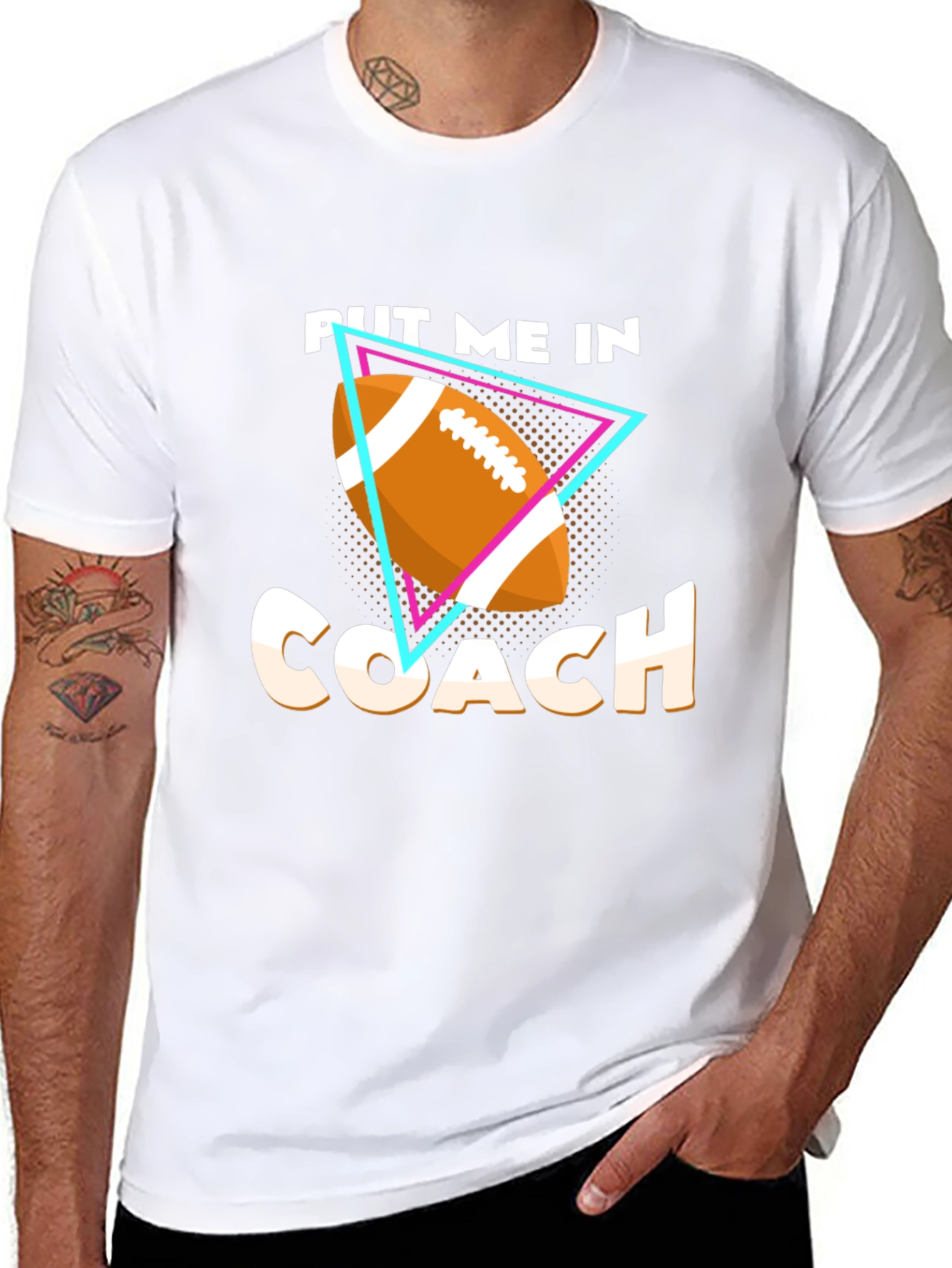 Camiseta Negra ¡Ponme Entrenador! Fútbol Americano